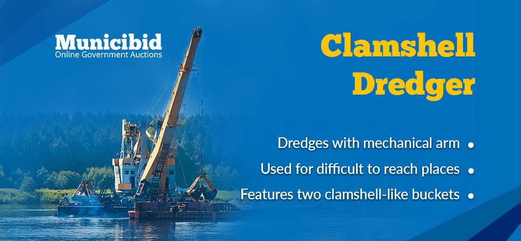 clamshell dredger infographic